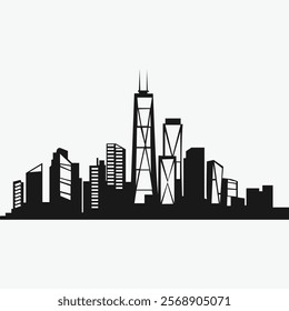 Sky carpers. City skyline. City vector illustration