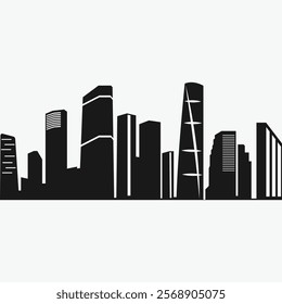 Sky carpers. City skyline. City vector illustration