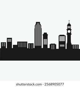 Sky carpers. City skyline. City vector illustration