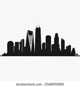 Sky carpers. City skyline. City vector illustration