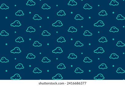 Sky cartoon simple pattern seamless background