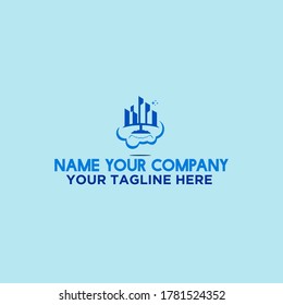 Sky city Clean logo design vector