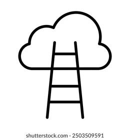 Ilustración vectorial de línea de ícono de Sky Climb