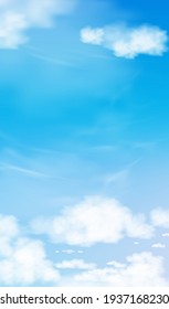 Sky Cloud Background In Blue With Soft Weather, Summer White Field Under Bright Cartoon Spring Backdrop, Wallpaper For Nature Abstract Scene With Sunlight, Seasonal Landscape, Day And Outdoor Design