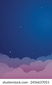 fondo de cielo y nube, fondo azul, Ilustración vectorial, fondo de nube.