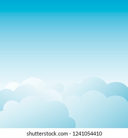Sky and cloud background can be used for posters, flyers, postcards, web banners. Vector illustration of EPS 10.
