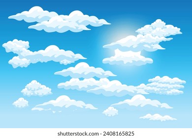 Sky Cloud Background Design Illustration Template Vector Decor Banner And Poster