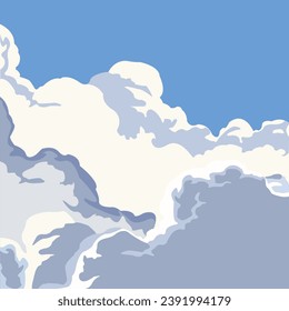Sky Cloud Blue Illustration Vector 