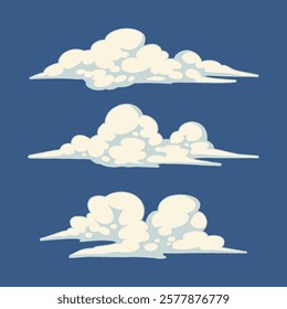 sky cloud cartoon vector illustration for tshirt design, logo, or stickers