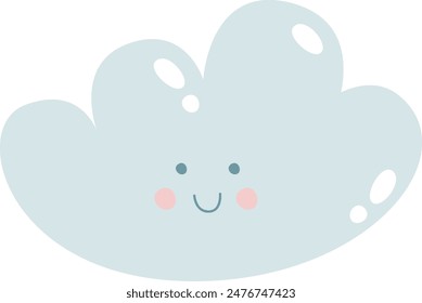 Sky Cloud Character Vector Illustration