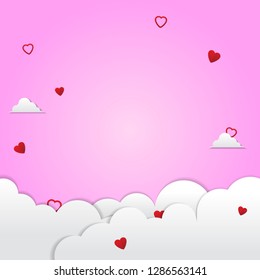 sky cloud heart love simple illustration background
