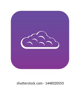 Sky cloud icon digital purple for any design isolated on white vector illustration