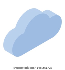 Sky cloud icon. Isometric of sky cloud vector icon for web design isolated on white background