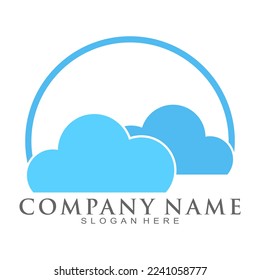 Sky cloud illustration vector logo