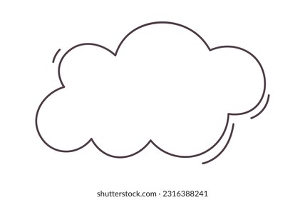 Sky Cloud Lined Vector Illustration