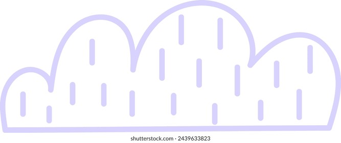 Ilustración vectorial de contorno de nube de cielo