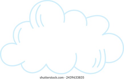 Sky Cloud Outline Vector Illustration