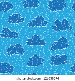Sky, cloud and rain drop. Seamless background