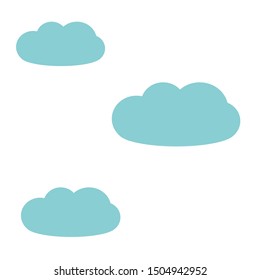 Sky clouds background cartoon concept design, vector illustration