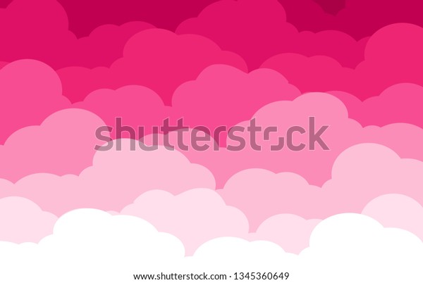Sky Clouds Background Sky Cloud Pink Stock Vector Royalty Free
