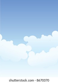 Sky and clouds background with space for text