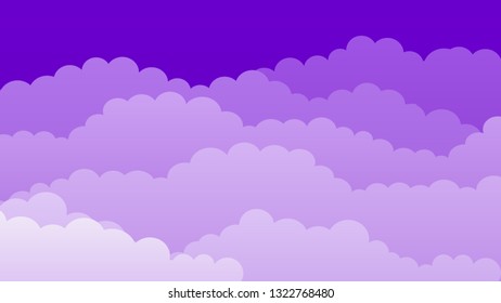 Sky and Clouds Background. Stylish design with a flat poster, flyers, postcards, web banners. Isolated Object. Vector illustration.