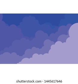 Sky and Clouds Background. Stylish design with a flat poster, flyers, postcards, web banners. Isolated Object. Vector 