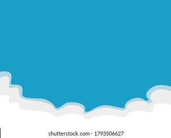 Sky and Clouds Background. Stylish design with a flat poster. Isolated Object. Vector illustration