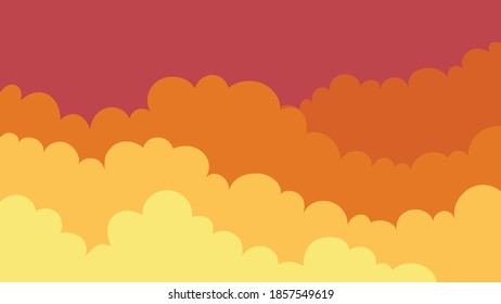 Sky and Clouds Background. Stylish design with a flat poster, flyers, postcards, web banners. Isolated Object. Vector illustration.