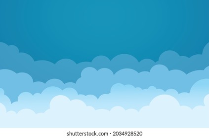 Sky and Clouds background. vector illustration 