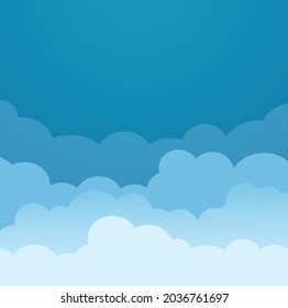Arrière-plan Ciel et Nuages. illustration vectorielle 