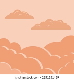 Sky and Clouds background. Vector illustration