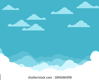 Sky and Clouds Background. web banners. Vector illustration