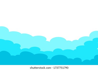  sky clouds background with. Vector illustration. 