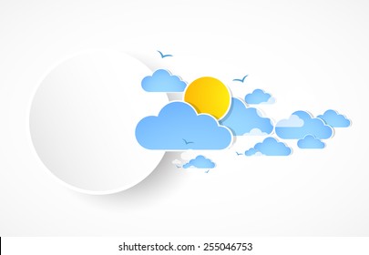 Sky with clouds banner