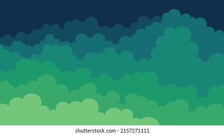 Sky and Clouds, Beautiful Background. Stylish design with a flat, cartoon poster, flyers, postcards, web banners. holiday mood, airy atmosphere. Isolated Object. Design Material. Vector illustration.