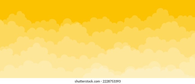 Sky and Clouds, Beautiful Background. Stylish design with a flat, cartoon poster, flyers, postcards, web banners. holiday mood, airy atmosphere. Isolated Object. Design Material. Vector illustration.