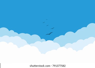 Sky Clouds Blue Background Bright Good Stock Vector (Royalty Free ...