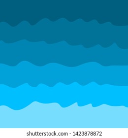 Sky and clouds. Cartoon cloudy background. Heaven scene with blue sky and white cloud. Vector template illustration 