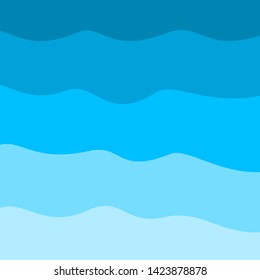 Sky and clouds. Cartoon cloudy background. Heaven scene with blue sky and white cloud. Vector template illustration 