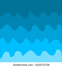 Sky and clouds. Cartoon cloudy background. Heaven scene with blue sky and white cloud. Vector template illustration 