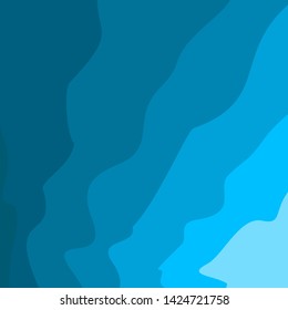 Sky and clouds. Cartoon cloudy background. Heaven scene with blue sky and white cloud. Vector template illustration 