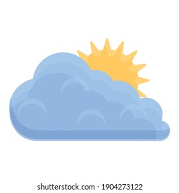 Sky clouds icon. Cartoon of sky clouds vector icon for web design isolated on white background