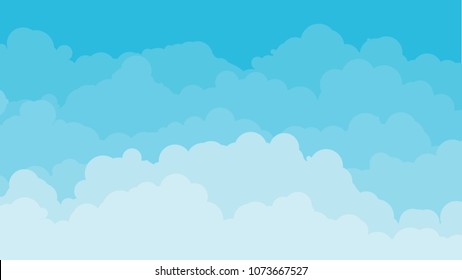 Sky and Clouds. Isolated Object. Vector illustration.