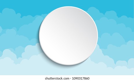 Sky and Clouds. Isolated Object. Vector illustration. Place for your text