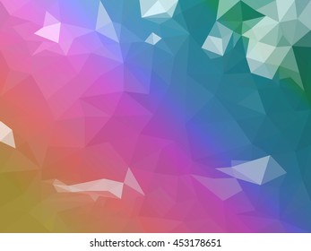 The sky with clouds low poly background