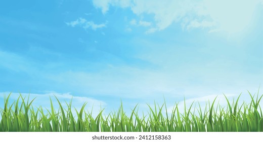 Sky Clouds Meadow Landscape Background