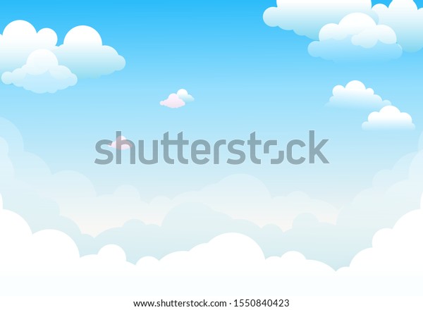 Sky Clouds On Sunny Day Vector Stock Vector (Royalty Free) 1550840423