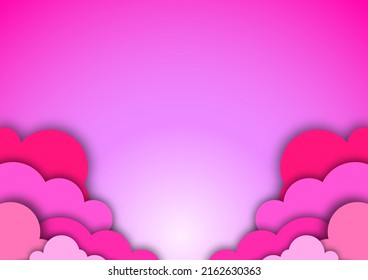 Sky clouds  with stars paper cut style. 