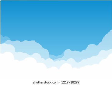 Sky Clouds Sunset Vector Vector Stock Vector (Royalty Free) 1219718299 ...